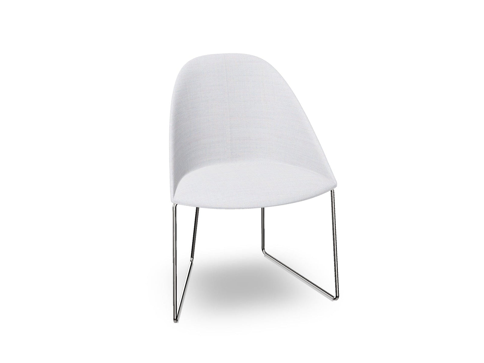 Cila Fully Upholstered Chair With Sled Base Chairs Arper 