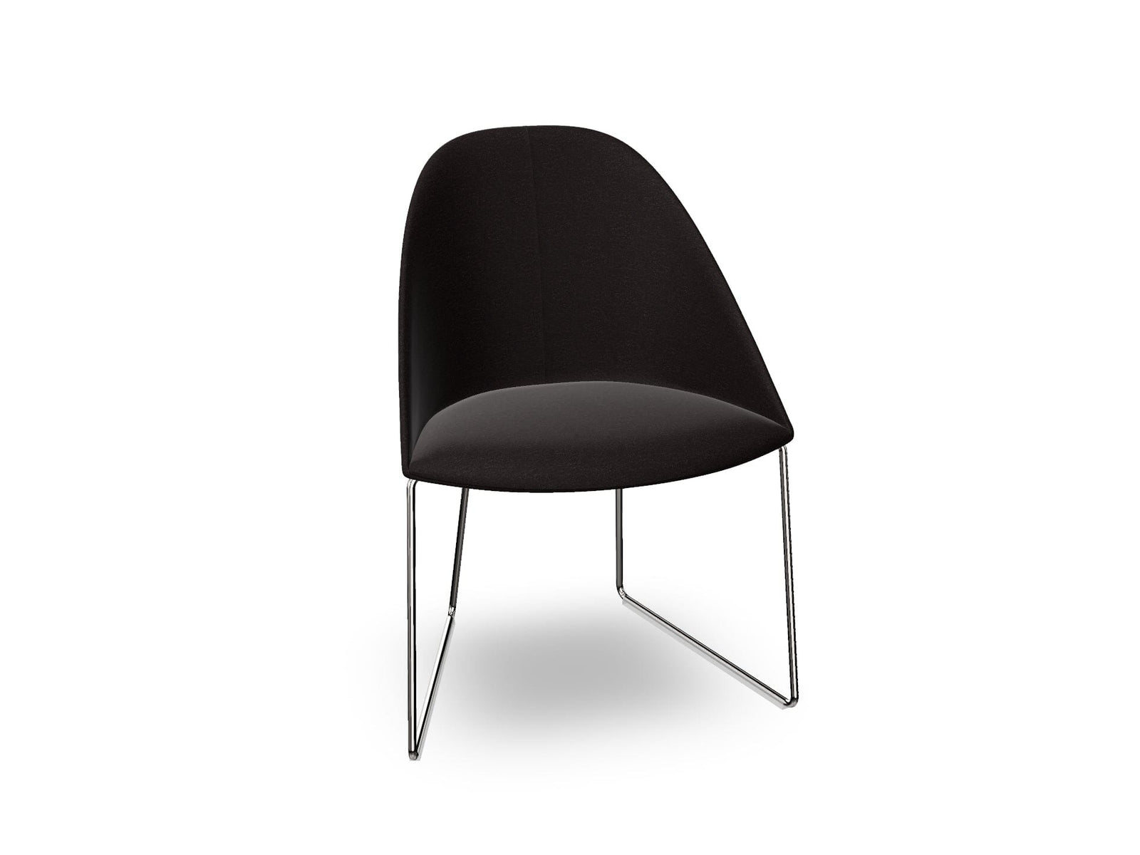 Cila Fully Upholstered Chair With Sled Base Chairs Arper 