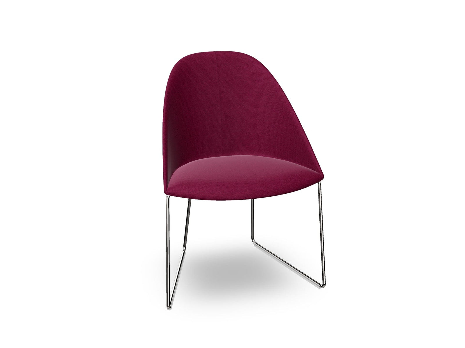 Cila Fully Upholstered Chair With Sled Base Chairs Arper 