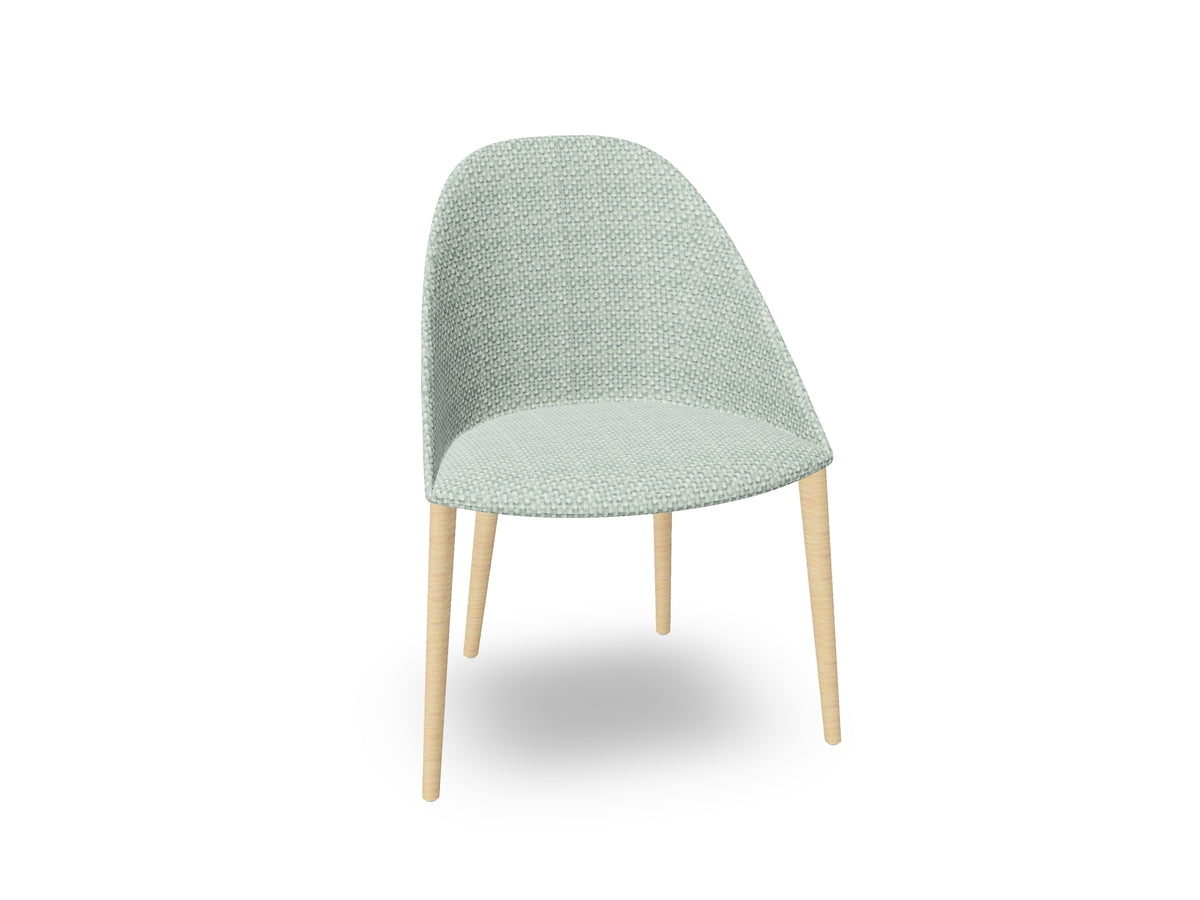 Cila Fully Upholstered Chair With Timber Oak Four-leg Base
