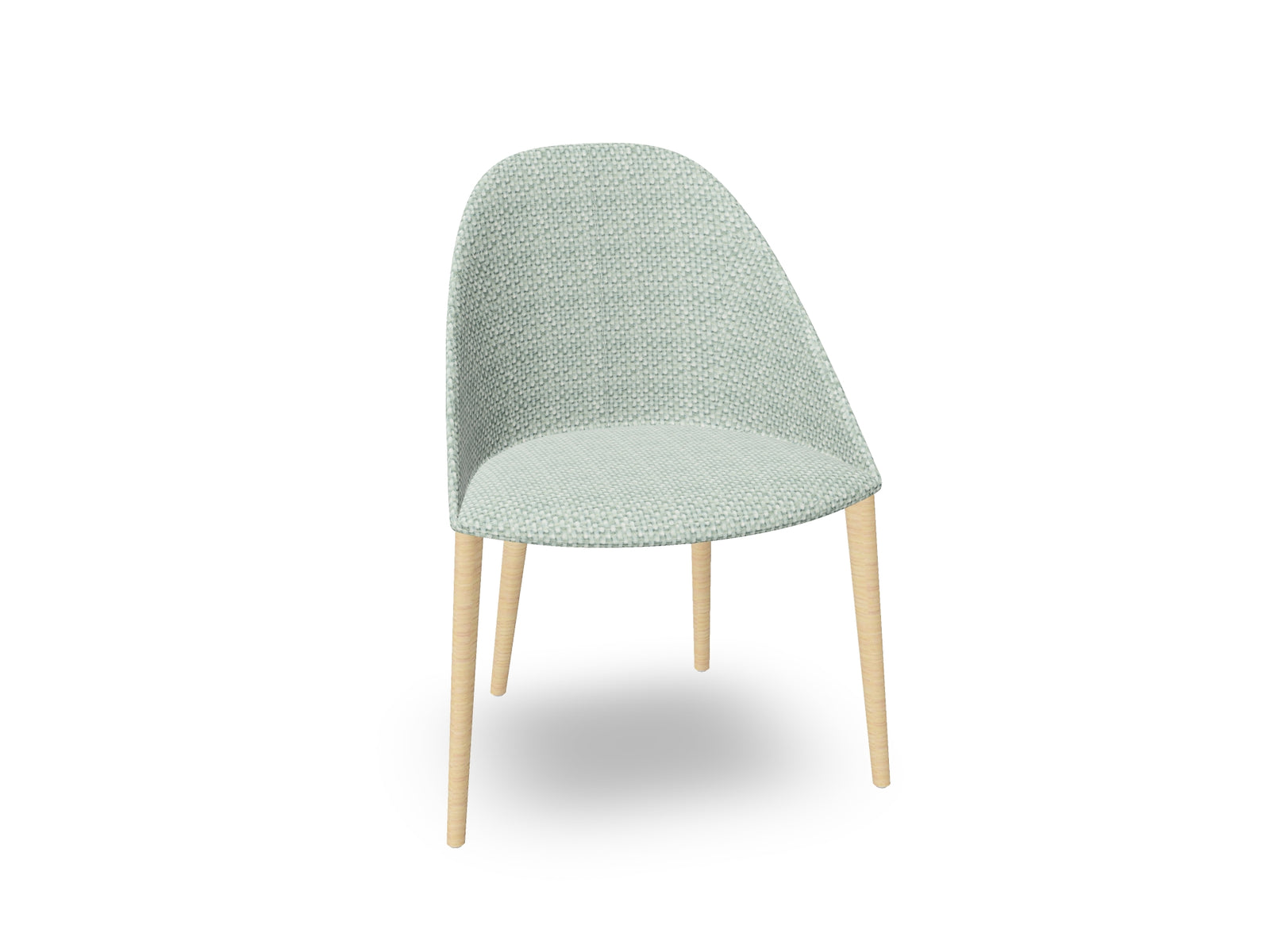 Cila Fully Upholstered Chair With Timber Oak Four-leg Base