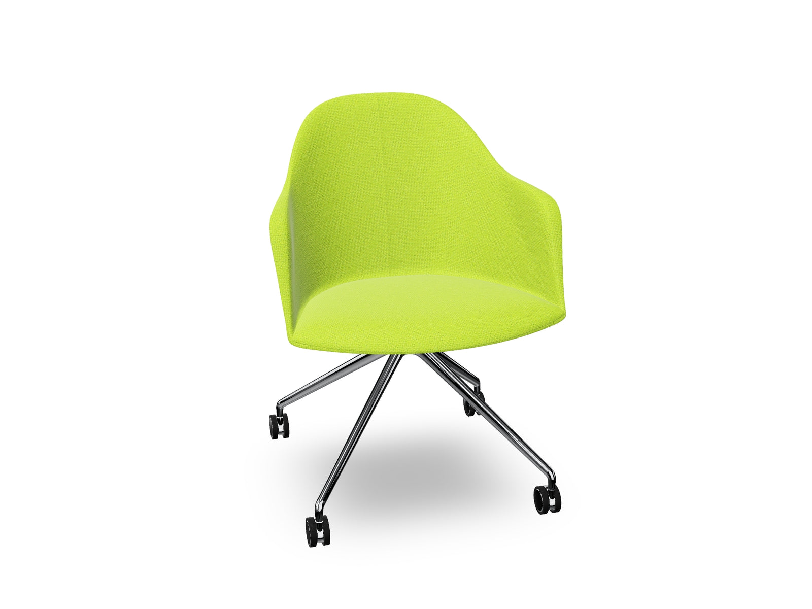 Cila fully upholstered Armchair With Fixed Trestle Base