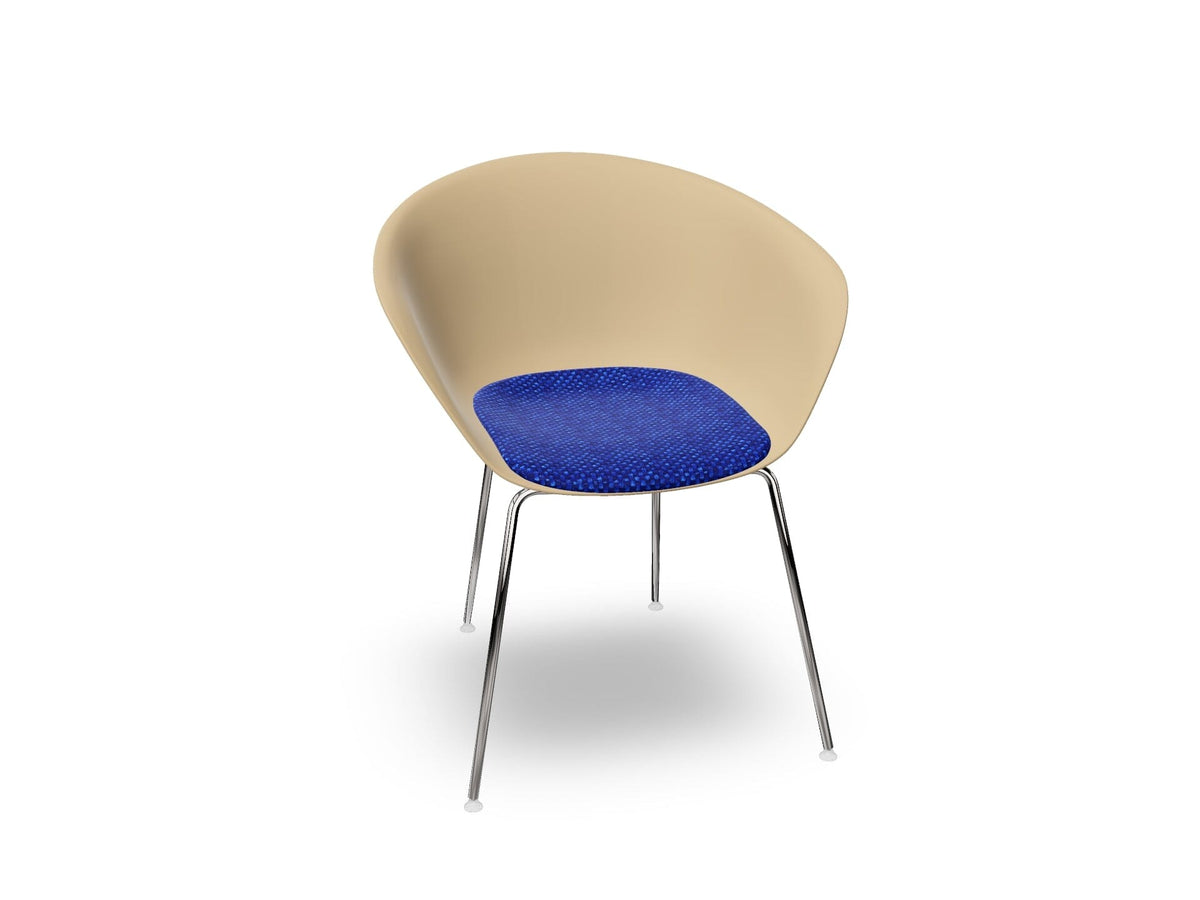 Duna 02 Four Leg Chair With Seat Cushion Chairs Arper 