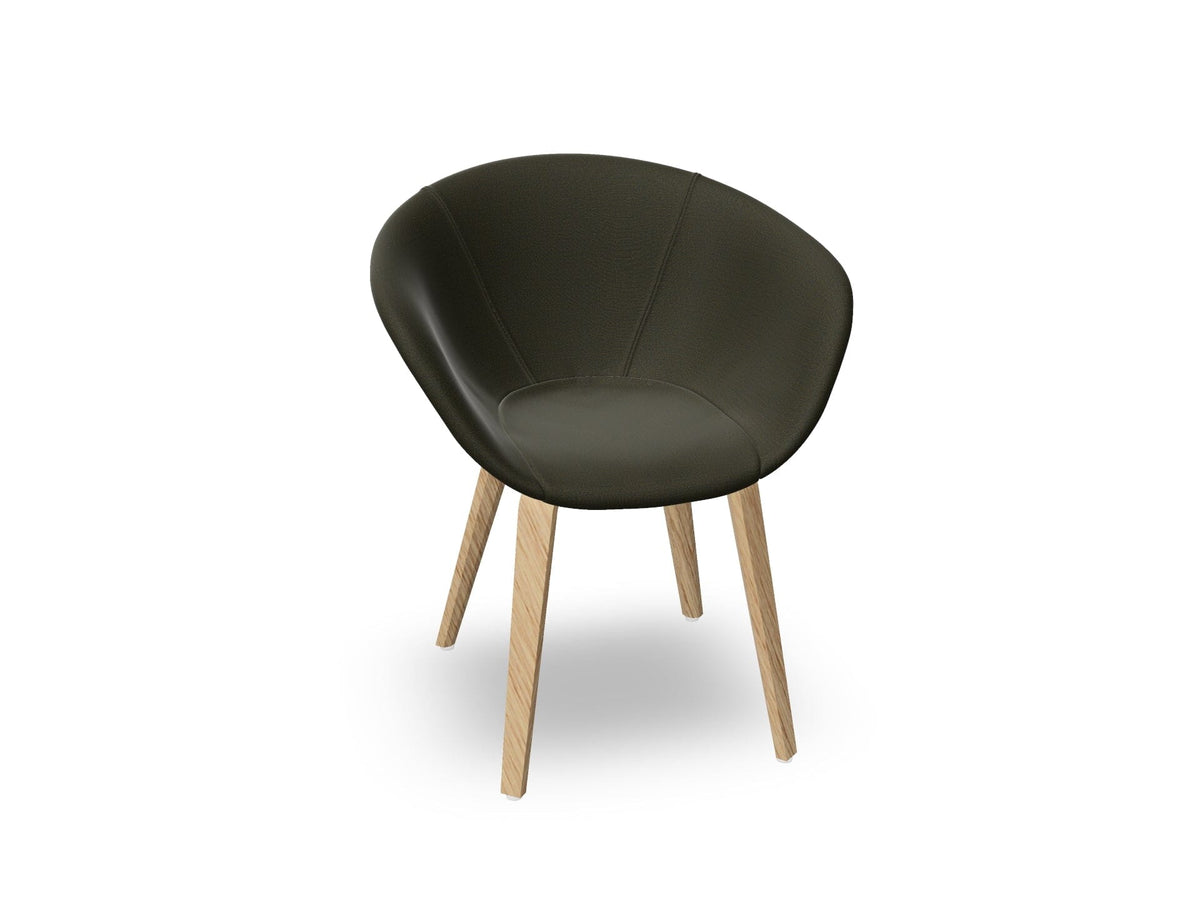 Duna 02 Wood Leg Chair With Full Upholstery Chairs Arper 