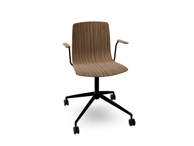 Aava 02 Fixed Trestle Base Wood Chair Chairs Arper 