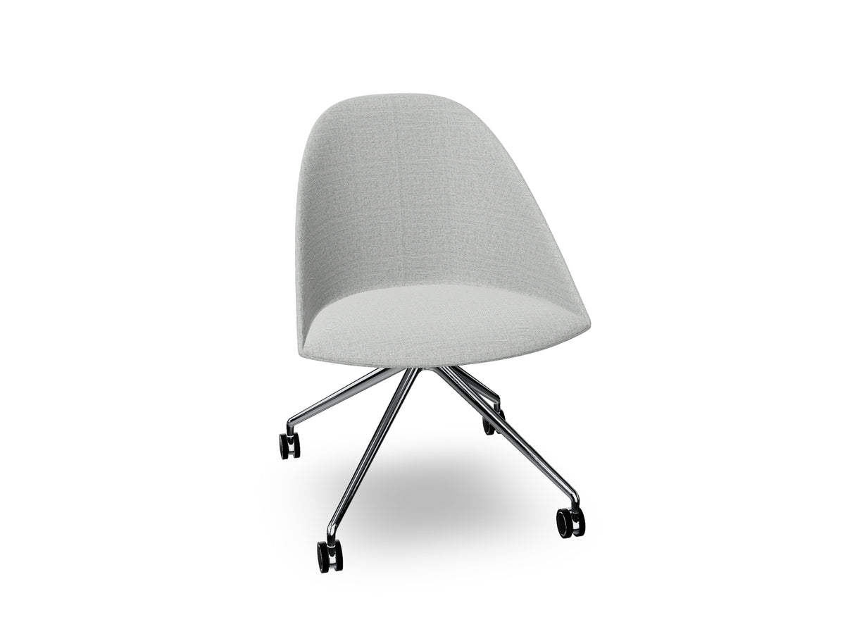 Cila Fully Upholtered Chair With Fixed Trestle Base