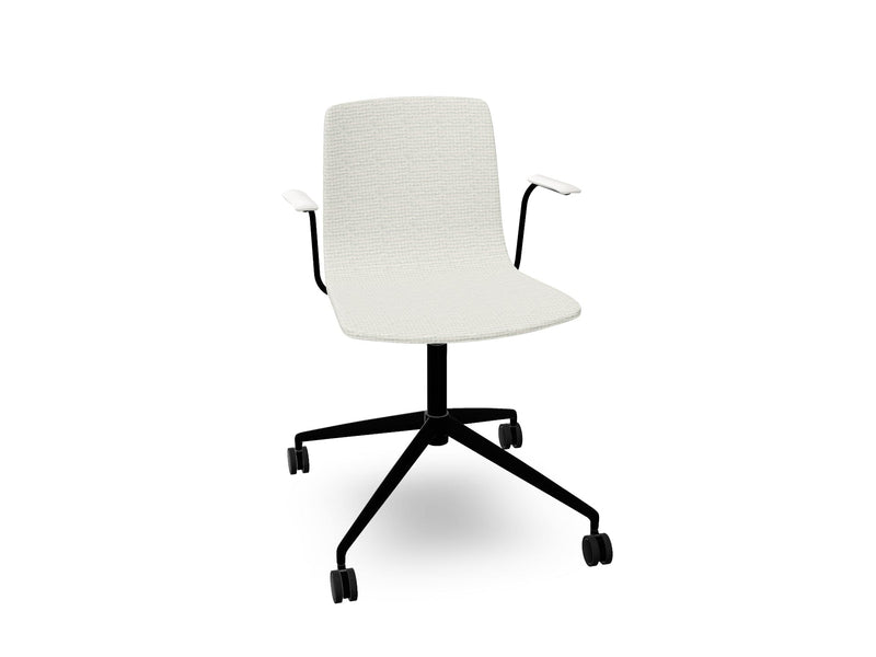 Aava 02 Fixed Trestle Base Chair With Fully Upholstered Chairs Arper 