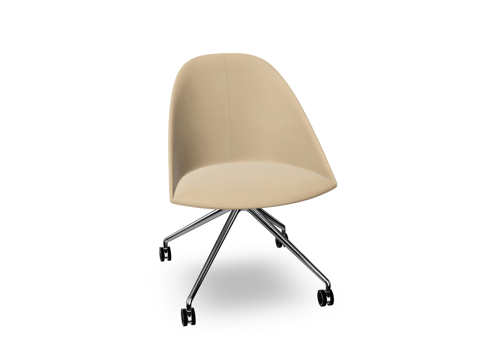 Cila Fully Upholtered Chair With Fixed Trestle Base