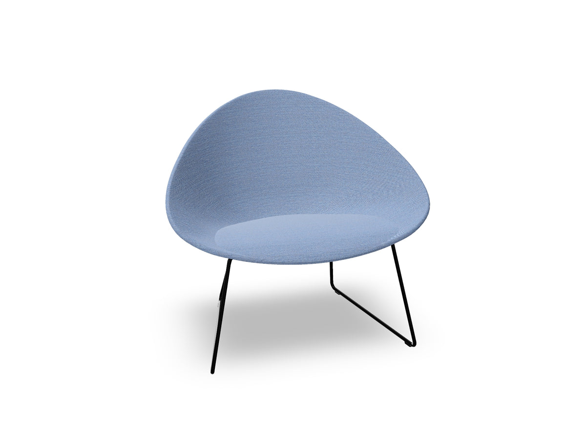 Adell Sled Base Lounge Chair With Fully Upholstered