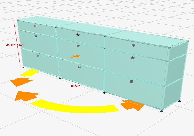 Custom USM Unit -  Chanmi Park 36.02"x 88.58" - PURE WHITE