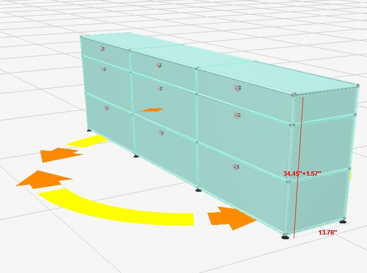 Custom USM Unit -  Chanmi Park 36.02"x 88.58" - PURE WHITE