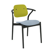 Iquo Chair Armchair with Upholstered Seat & Plastic Back Side/Dining Knoll 
