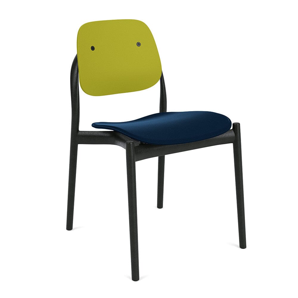 Iquo Chair Armless with Upholstered Seat &amp; Plastic Back Side/Dining Knoll 