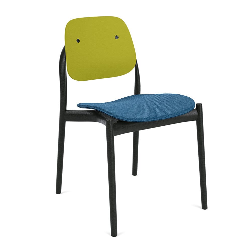 Iquo Chair Armless with Upholstered Seat & Plastic Back Side/Dining Knoll 