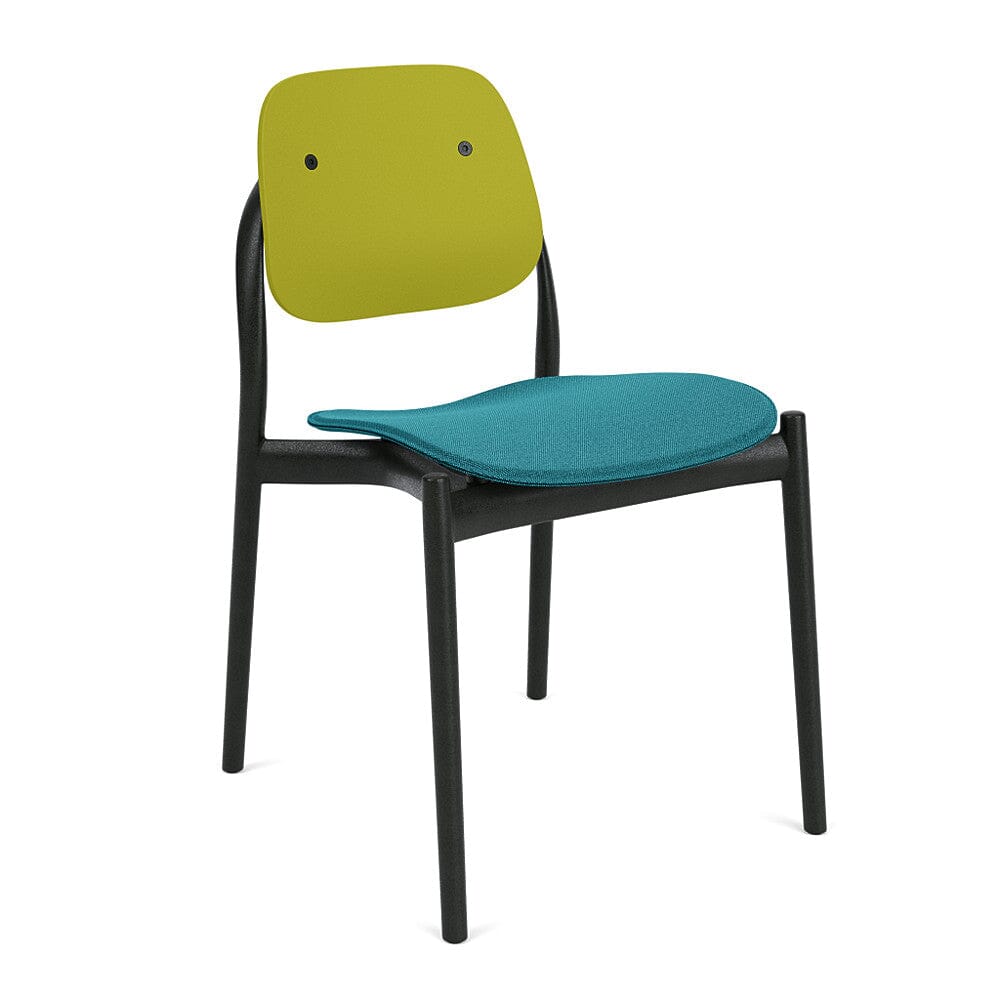 Iquo Chair Armless with Upholstered Seat & Plastic Back Side/Dining Knoll 