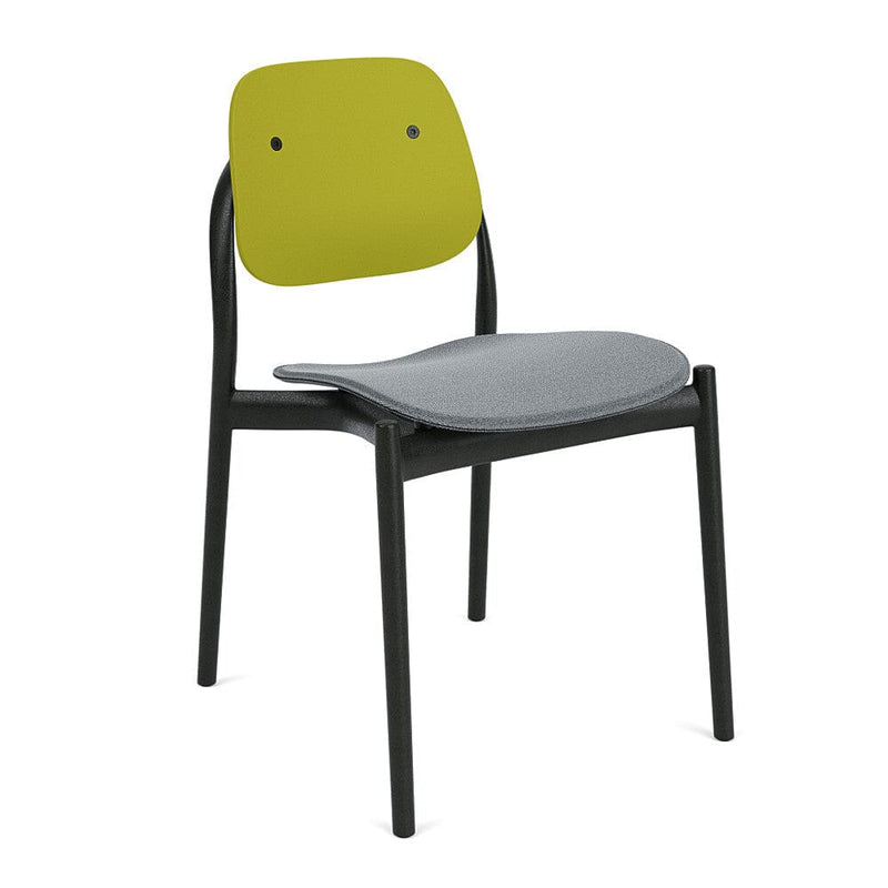 Iquo Chair Armless with Upholstered Seat & Plastic Back Side/Dining Knoll 