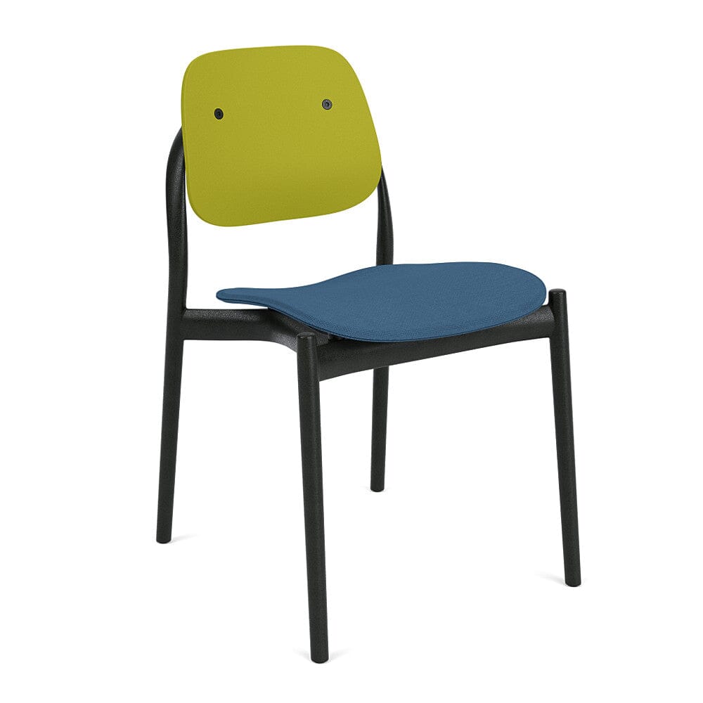 Iquo Chair Armless with Upholstered Seat &amp; Plastic Back Side/Dining Knoll 