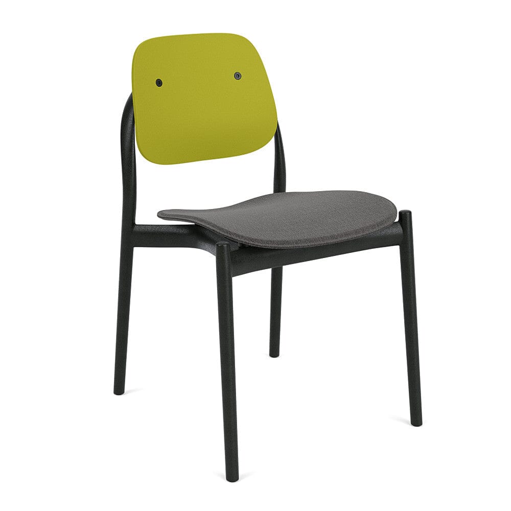 Iquo Chair Armless with Upholstered Seat & Plastic Back Side/Dining Knoll 