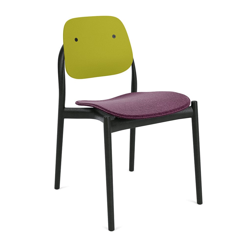 Iquo Chair Armless with Upholstered Seat & Plastic Back Side/Dining Knoll 