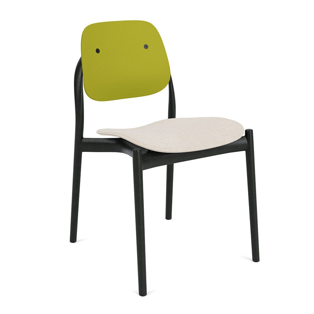 Iquo Chair Armless with Upholstered Seat &amp; Plastic Back Side/Dining Knoll 