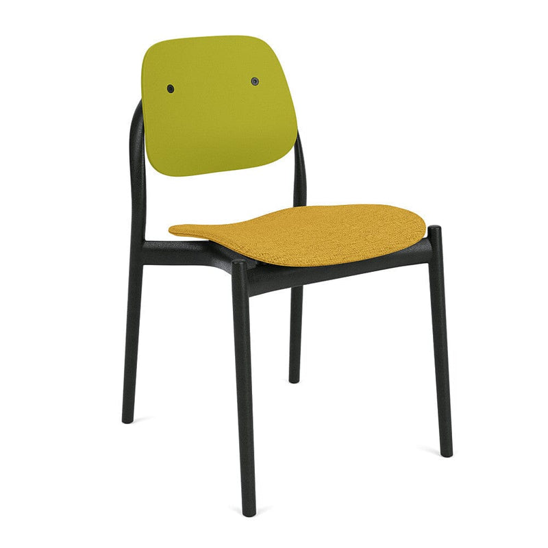 Iquo Chair Armless with Upholstered Seat & Plastic Back Side/Dining Knoll 