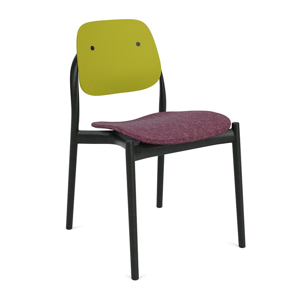 Iquo Chair Armless with Upholstered Seat & Plastic Back Side/Dining Knoll 