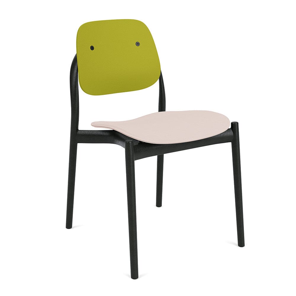 Iquo Chair Armless with Upholstered Seat & Plastic Back Side/Dining Knoll 