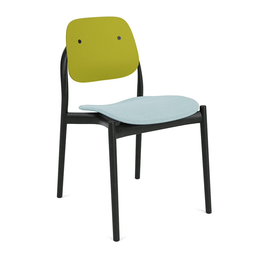 Iquo Chair Armless with Upholstered Seat & Plastic Back Side/Dining Knoll 