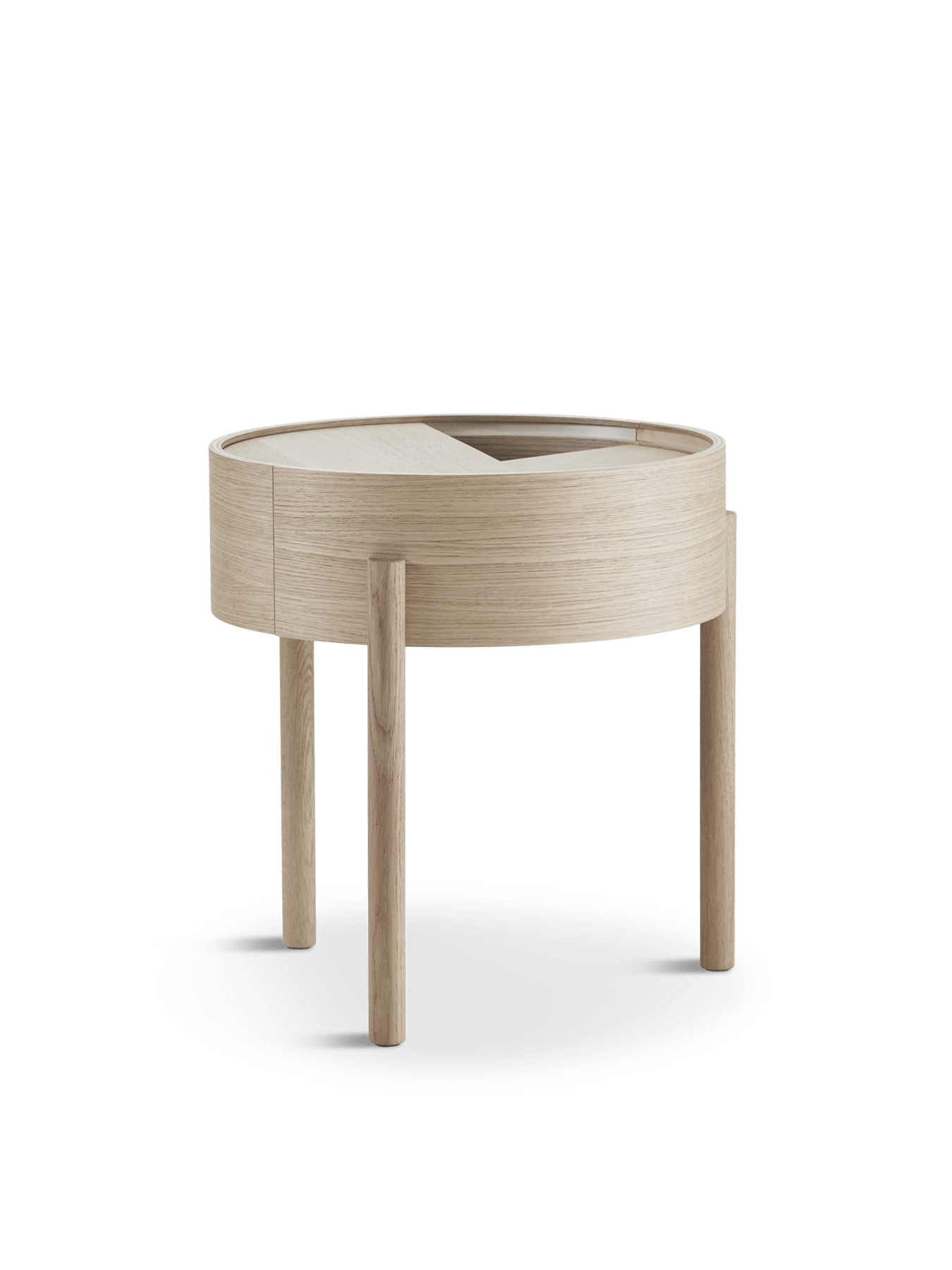 Arc Side Table side/end table Woud White Pigmented Lacquered Oak 