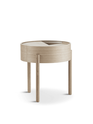 Arc Side Table side/end table Woud White Pigmented Lacquered Oak 