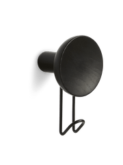 Around Wall Hanger - Set of 2 Accessories Woud Large Black/Black Metal 