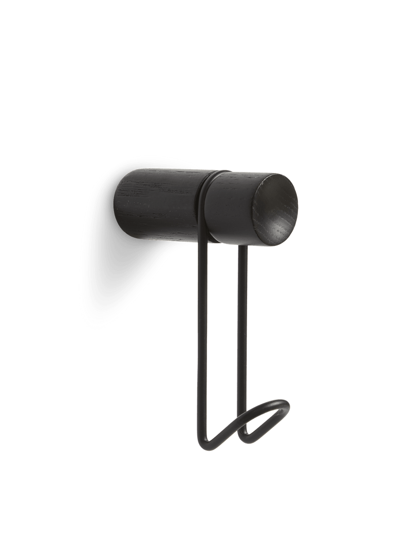 Around Wall Hanger - Set of 2 Accessories Woud Small Black/Black Metal 