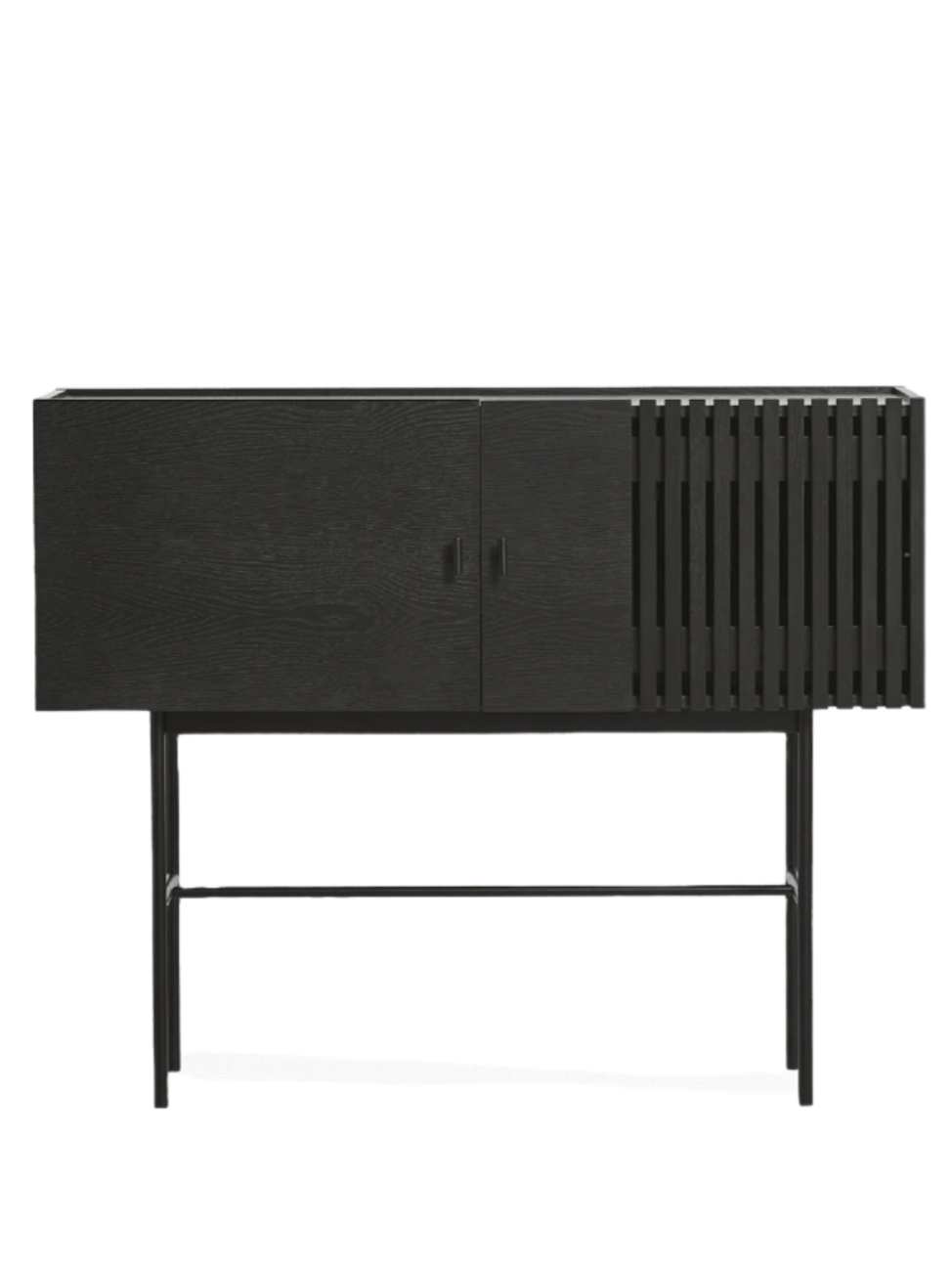 Array Sideboard storage Woud Small - 47.2&quot; Black painted oak 