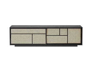 Air Sideboard - Low Cabinet Design House Stockholm Black/Cane 