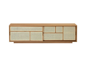 Air Sideboard - Low Cabinet Design House Stockholm Oak/Cane 
