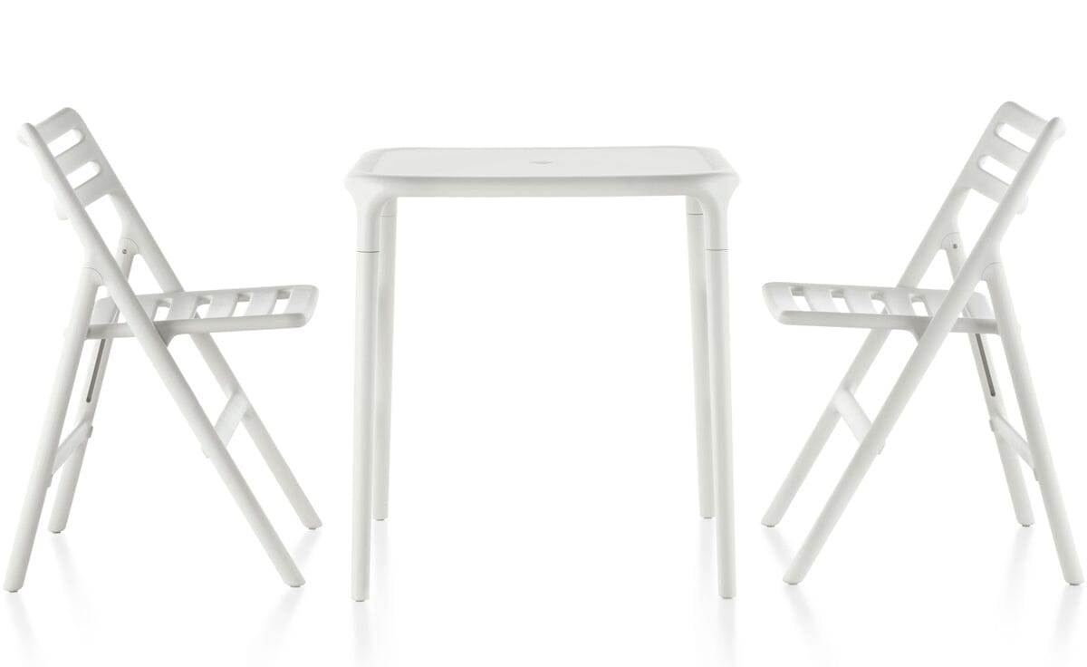 Air Table Outdoors Magis Square Air-Table White Outdoor Table