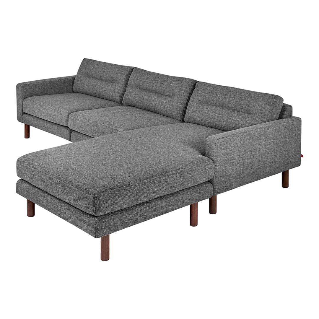 Miller Bi-Sectional Sofa Gus Modern Andorra Pewter Walnut 