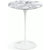 Saarinen Side Table - 16" Round side/end table Knoll White Arabescato marble, Satin finish 