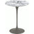 Saarinen Side Table - 16" Round side/end table Knoll Grey Arabescato marble, Shiny finish 