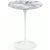 Saarinen Side Table - 16" Round side/end table Knoll White Arabescato marble, Shiny finish 