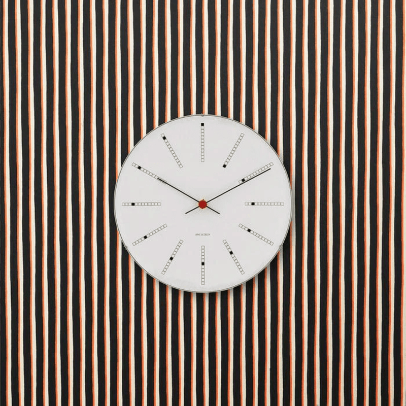 Bankers Wall Clock, 19" Decor Arne Jacobsen 