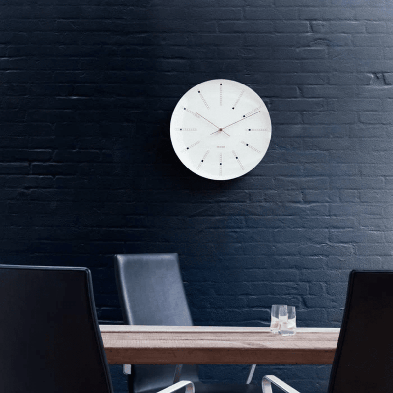Bankers Wall Clock, 19" Decor Arne Jacobsen 