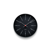 Arne Jacobsen Bankers Wall Clock in Black, Medium, front view
