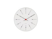 Arne Jacobsen Bankers Wall Clock in White, Small, front view
