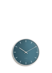 Arne Jacobsen City Hall Wall Clock in Blue, Medium, front view