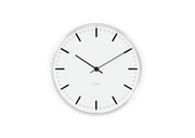 Arne Jacobsen City Hall Wall Clock in White and Black, Large, front view