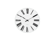 Arne Jacobsen Roman Wall Clock in White and Black, Small, front view