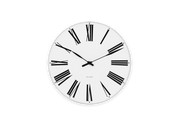 Arne Jacobsen Roman Wall Clock in White and Black, Large, front view