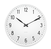 Arne Jacobsen Station Wall Clock in White, Extra Large, front view
