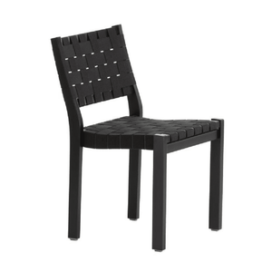 Chair 611 Chairs Artek Black Lacquered / Black Webbing 
